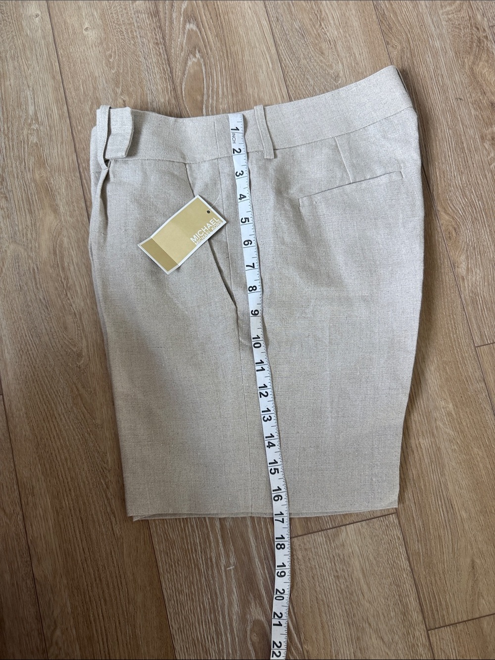 Michael Kors Light Beige Linen Dress Shorts